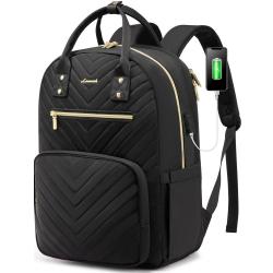 LOVEVOOK High Quality fashion Travel School bag Quilted Women Backpack with USB Port Waterproof office Business Laptop Backpack