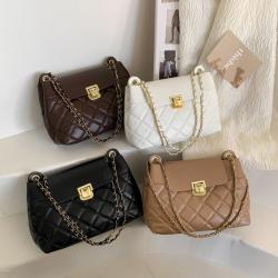 Diamond Lattice Chain Designer Handbag Wholesale Simple Fashion Designer Shoulder Bags Lock Designer Handbags Famous Brands