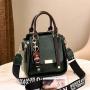 2024 Women's Retro Fashionable Korean Version Single-Handle Shoulder Messenger Bag Casual Simple Tempered Portable