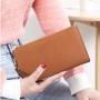 2024 New PU Leather Wallet Women's Long Multifunctional Simple Zipper Clutch Bag Mobile Phone Bag Wallet