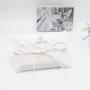 White Cotton Envelope Jewelry Pouch