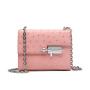 ODM OEM Bolso De Mujer Marca Famosa Luxury Genuine Leather Ostrich Skin Designer Shoulder Crossbody Bags Women Handbags