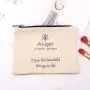 Custom High Quality 8 OZ Canvas Cosmetic Brush Zipper Bag Organizer Gift Pencil Cotton Canvas Makeup Pouch