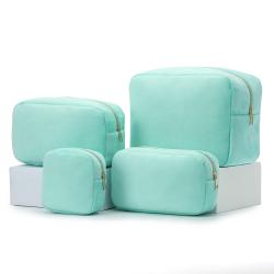 Factory Wholesale Small Quantity Custom  Adorable Outdoor  Terry Cloth Cosmetic Bags Velvet Jewelry Pouch Women Wallet