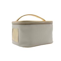 Cheap price nice vegan leather makeup bag big capacity travel young girl toiletry bag