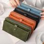 2024 Long Purse PU Leather Wallet Large Capacity Card Holder Zipper Wallets for Women