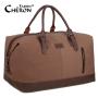 Vintage Men Travel Duffel Bags Large Capacity Canvas Leather Outdoor Trip Weekender Overnight  Storage Bag Hand Tote Luggage Bag