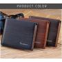 OEM001New Fashion Best Selling PU Leather Short Simple Men Wallet Waterproof Retro Men Purse Business ID & Credit Card Holders