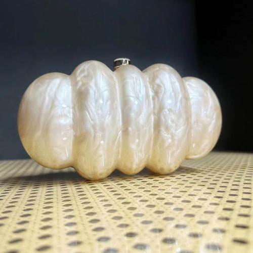 2024 Unique Shape Design Elegant acrylic wedding clutch purse luxury women evening Resin clutch bag