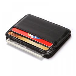 Leather Credit Card Holder Men Card Holder Wallet Minimalist Carteras Mujer Money Clip Front Pocket Wallet Cartera De Hombre