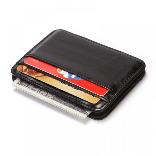 Leather Credit Card Holder Men Card Holder Wallet Minimalist Carteras Mujer Money Clip Front Pocket Wallet Cartera De Hombre