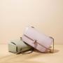 Minimalist leather chain bag, niche crossbody bag