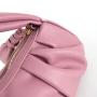 Guangzhou manufacture super soft purple underarm handbags for ladies elegant hobos bags with knot