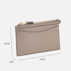Wholesale Factory  Personalized Purse Fashionable fake leather Cardholder Wallet Credit Zip Card Holder For Women
