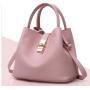 Solid Color Ladies Designer Bucket Bag Hasp Fashion Top Handle Satchel Bags Soft PU Leather Shoulder Purse 2 Sets with Pouch