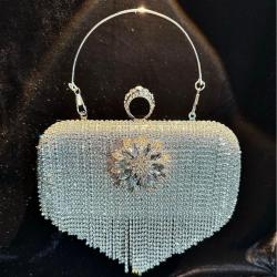 New Full Diamond Water Diamond Small Fragrant Wind Su Evening Bag