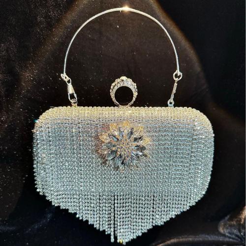 New Full Diamond Water Diamond Small Fragrant Wind Su Evening Bag