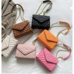 2023 New Pu Solid Women Fashion Handbags Sewing Thread Wholesale Women Handbags Metal Chain Designer Shoulder Bags For Women