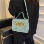 Korean Sling Solid Color Bag Women's 2022 New Chain Women's Bag Fashion Single Shoulder Messenger Small Square Bag