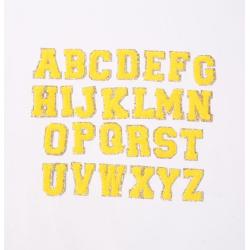 Full Set Alphabet A-Z Letter  Patches Chenille Self Adhesive Embroidery Patch Custom 3M Sticker Letter Embroidered Patches