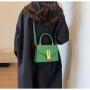ZR540 Women's Bags Fashion Girl Clemence Solid Color Small Square Bag Simple Lattice Zipper Shoulder Crossbody Bag Female Party