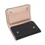 Women's short wallet premium vegetable tanned leather, fashion black crazy horse leather new wallet, trifold ladies wallet