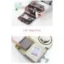 Gelory Large-Capacity Portable Hanging Cosmetic Bag Folding Storage Bag Travel Toilet Bag