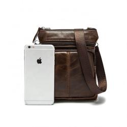 China Supplier Men's Business Bag Chest Leather Bags Single Shoulder Messenger Bag