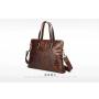 OEM 2024 fashion Men's business briefcase genuine leather men's shoulder bag wholesale handbags factory