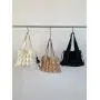 2024 Autumn female pleated cotton jacket bag Ms. South Korean Tote bag large capacity  soft plaid nylon women's shoulder bags