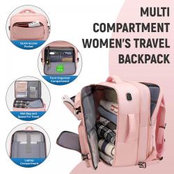 Custom Trendy Large Capacity Quilted Backpack for Women Multi-functional Business Backpack with Laptop Pocket