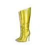2021 Fashion Design Autumn Stiletto Heels Colorful Patent Leather Rivet Women Boots Side Zipper Thin High Heel Knee High Boots