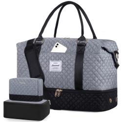 LOVEVOOK 3pcs/set Fashion Luxury Large Leather Duffle Weekender Bag Waterproof Sports Gym Custom logo Travel Bag for Men Women