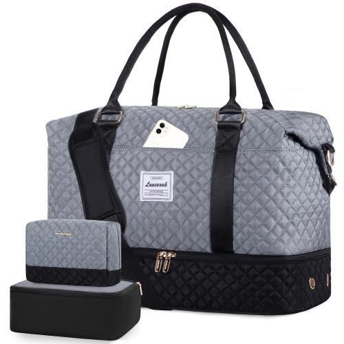 LOVEVOOK 3pcs/set Fashion Luxury Large Leather Duffle Weekender Bag Waterproof Sports Gym Custom logo Travel Bag for Men Women