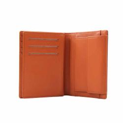 Custom LOGO RFID Blocking Large Men's Leather Wallet With Big Coin Compartment