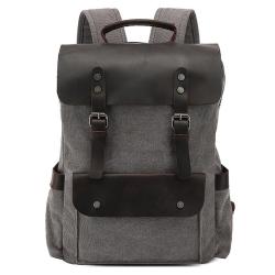 Wholesale custom Vintage first-layer Cowhide Laptop Backpack Bag Crazy horse leather Men Cow Real Leather Canvas luxury Backpack