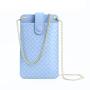 Phone bag for women Summer Trend Ladies Diamond Plaid Woven Chain Sling Mobile Phone Bag Single Handle Mini Design-Wholesale