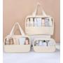 Large capacity makeup bag transparent portable makeup storage bag waterproof travel wash bags for women