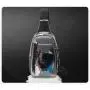 HR115 Men's New With USB Charge Chest Bag Fashion PVC Transparent Waterproof Shoulder Bag Technology Fashion Trend Crossbody Bag