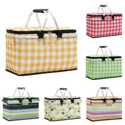 LB041 New Fashion Cooler Bag Reusable Thermal Insulated Cooler Bag Grocery Cool Carry Oxford Lunch Cooler Bag for Food Picnic F