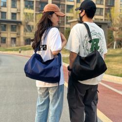 HR046 Fashion Boys And Girls Simple Backpack Nylon Sports Casual Students Durable Bag Shoulder Crossbody Duffel Travel Bag