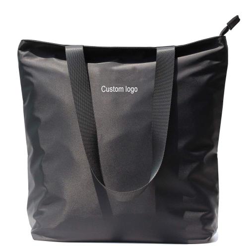 Gelory Ladies Handbags Cloth Tote Bag Black Shopping Travel Women Eco Reusable Shoulder Shopper Bags