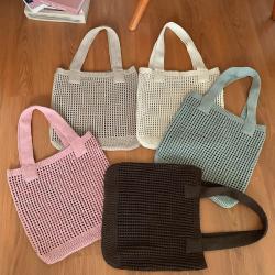 XL334 Imported Shopping Handbag New Version Shoulder Bag Vintage Handmade Woolen Knitting Bag Lightweight Ladies Tote Bag