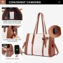 LOVEVOOK wholesale 2pc ladies gift handbag set 2022 pu leather office shoulder tote bags large 15.6 women briefcase laptop bags
