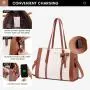 LOVEVOOK wholesale 2pc ladies gift handbag set 2022 pu leather office shoulder tote bags large 15.6 women briefcase laptop bags