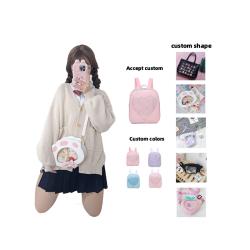 Factory Supplier Cute Ita Bag Girl School Bag Clear Window Pin Display Ita Bag Custom