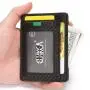 CUIKCA RFID Blocking Carbon Fiber Pattern PU Leather Wallet Purse Unisex Driver's License Card Holder Business ID Bank Card Case