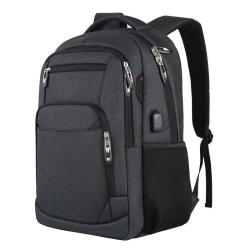 ZF081 New Computer Backpack Male Polyester Waterproof Wear Travel Outdoor Shoulder Bag Laptop Business  Bag USB Port