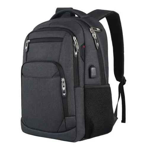 ZF081 New Computer Backpack Male Polyester Waterproof Wear Travel Outdoor Shoulder Bag Laptop Business  Bag USB Port