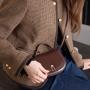2024  New Style Metal Lock Customized Color Fashion Ladies Pu Retro Trendy Bag Half Moon Saddled Handbag Crossbody Saddle Bags